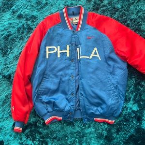 Philadelphia 76ers Throwback Bomber Coat